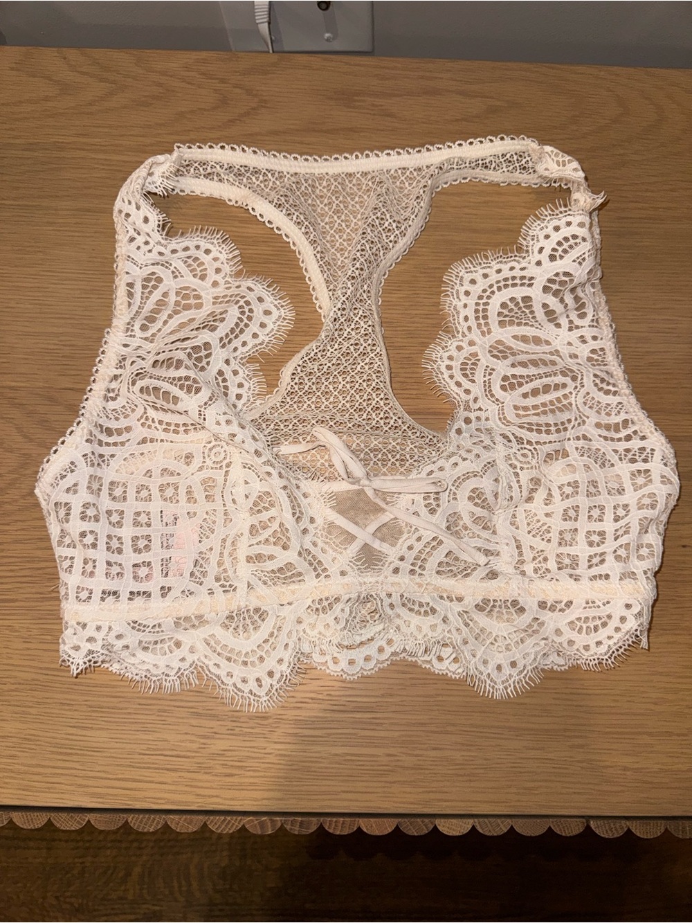Victoria's Secret Cream Lace Racerback Bralette